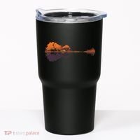 Guitar Lake Reflections Music And Guitar Lover Guitar Tumbler thumb 0