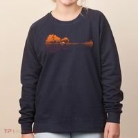 Guitar Lake Reflections Music And Guitar Lover Guitar Women's Sweatshirt thumb 0