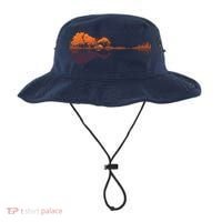 Guitar Lake Reflections Music And Guitar Lover Guitar Bucket Hat thumb 0