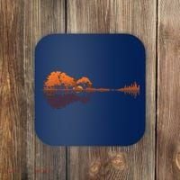 Guitar Lake Reflections Music And Guitar Lover Guitar Coaster thumb 0