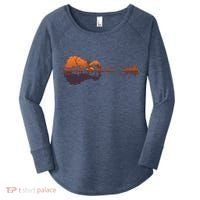 Guitar Lake Reflections Music And Guitar Lover Guitar Women's Perfect Tri Tunic Long Sleeve Shirt thumb 0