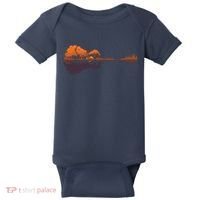 Guitar Lake Reflections Music And Guitar Lover Guitar Baby Bodysuit thumb 0