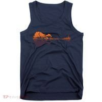 Guitar Lake Reflections Music And Guitar Lover Guitar Tank Top thumb 0