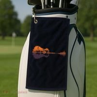 Guitar Lake Reflections Music And Guitar Lover Guitar Golf Towel thumb 2