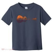 Guitar Lake Reflections Music And Guitar Lover Guitar Toddler T-Shirt thumb 0