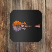 Guitar Lake Reflections Music And Guitar Lover Guitar Coaster thumb 0