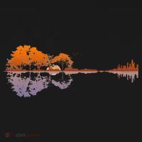 Guitar Lake Reflections Music And Guitar Lover Guitar Women's Hoodie thumb 2