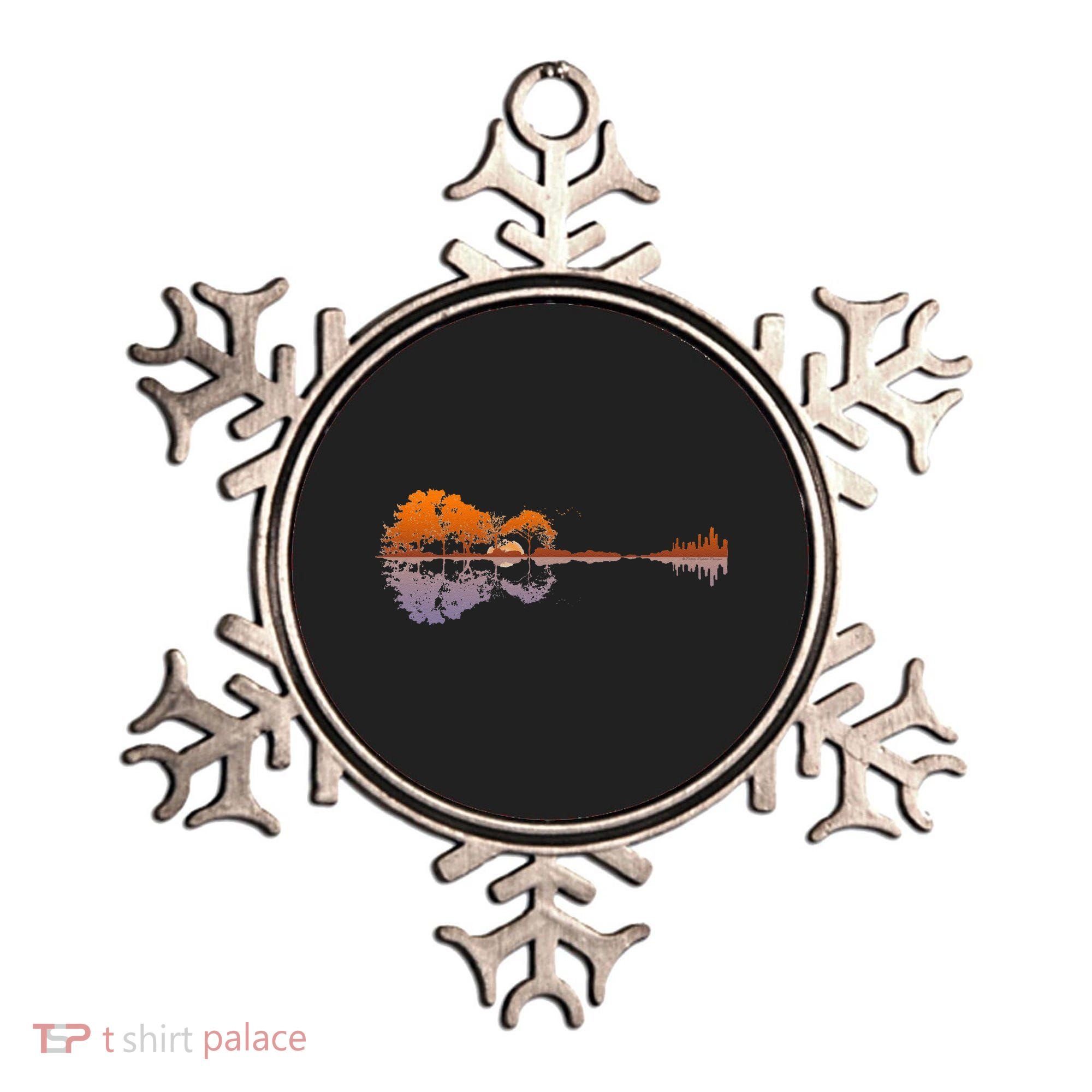 Guitar Lake Reflections Music And Guitar Lover Guitar Ornament