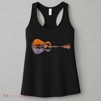 Guitar Lake Reflections Music And Guitar Lover Guitar Women's Tank Top thumb 3