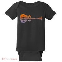 Guitar Lake Reflections Music And Guitar Lover Guitar Baby Bodysuit thumb 0