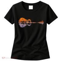 Guitar Lake Reflections Music And Guitar Lover Guitar Women's T-Shirt thumb 0