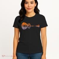 Guitar Lake Reflections Music And Guitar Lover Guitar Women's T-Shirt thumb 4
