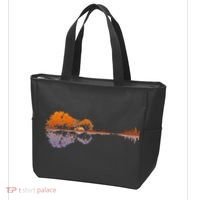 Guitar Lake Reflections Music And Guitar Lover Guitar Tote Bag thumb 3