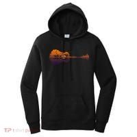 Guitar Lake Reflections Gift Music And Guitar Lover Guitar Gift Women's Hoodie thumb 0