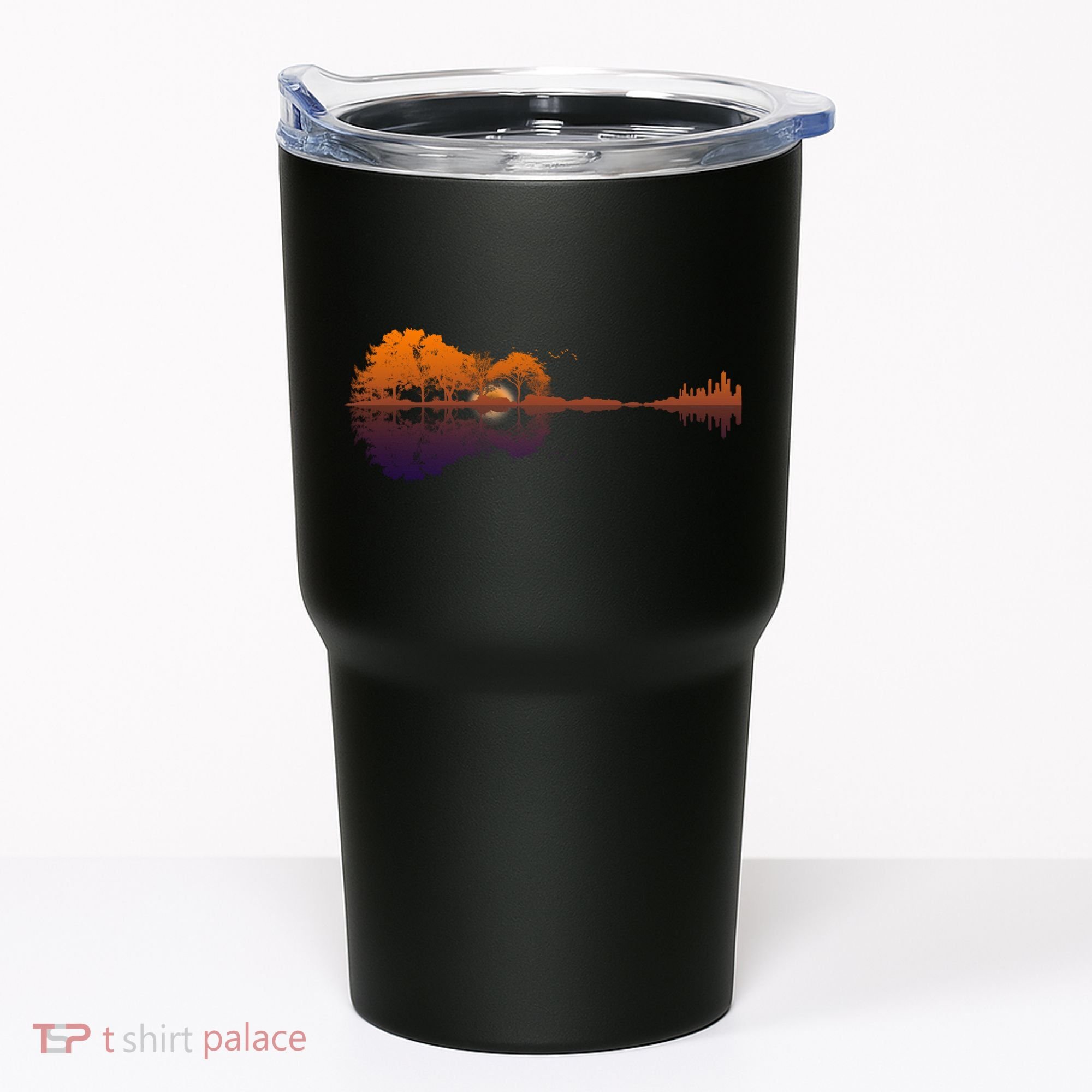 Guitar Lake Reflections Gift Music And Guitar Lover Guitar Gift Tumbler