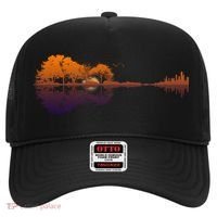 Guitar Lake Reflections Gift Music And Guitar Lover Guitar Gift Hat thumb 0