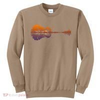 Guitar Lake Reflections Gift Music And Guitar Lover Guitar Gift Sweatshirt thumb 0
