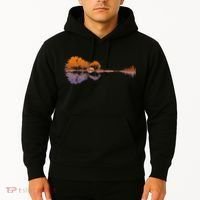 Guitar Lake Reflections Music Lover Hoodie thumb 2