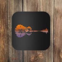 Guitar Lake Reflections Music Lover Coaster thumb 0