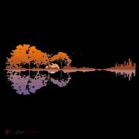 Guitar Lake Reflections Music Lover Mousepad thumb 1