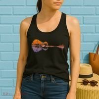 Guitar Lake Reflections Music Lover Women's Tank Top thumb 2