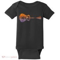 Guitar Lake Reflections Music Lover Baby Bodysuit thumb 0