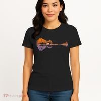 Guitar Lake Reflections Music Lover Women's T-Shirt thumb 4