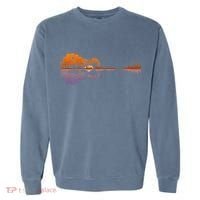Guitar Lake Reflections Music Lover Garment-Dyed Sweatshirt thumb 0