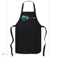 Guitar Lake Reflections Night Sky And Moon Guitar Apron thumb 0