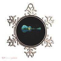Guitar Lake Reflections Night Sky And Moon Guitar Ornament thumb 0