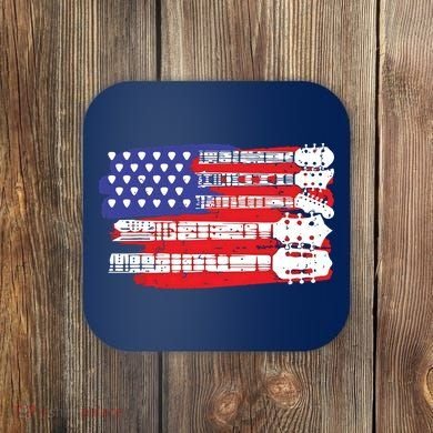 Guitar Lover Rock Music Tee Guitar Player Coaster