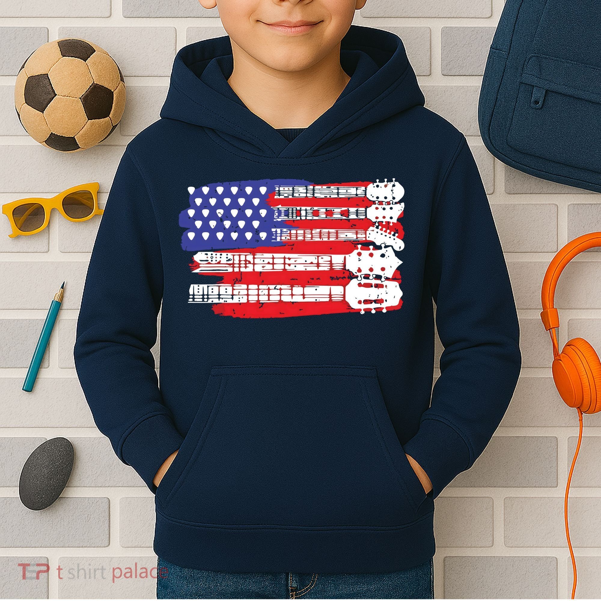 Guitar Lover Rock Music Tee Guitar Player Kids Hoodie