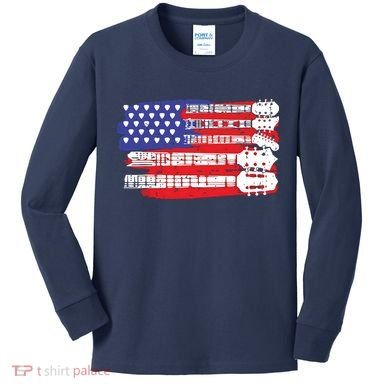 Guitar Lover Rock Music Tee Guitar Player Kids Long Sleeve Shirt