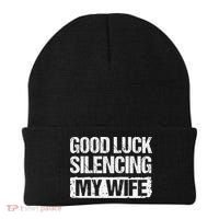 Good Luck Silencing My Wife Beanie thumb 0