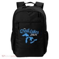 Great Lakes Shark Free And Unsalted Summer Vacation Lake Life Gift Backpack thumb 0
