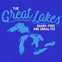 Great Lakes Shark Free And Unsalted Summer Vacation Lake Life Gift Women's Tank Top thumb 5