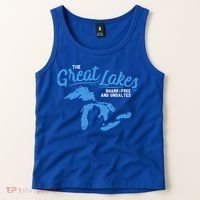 Great Lakes Shark Free And Unsalted Summer Vacation Lake Life Gift Tank Top thumb 2