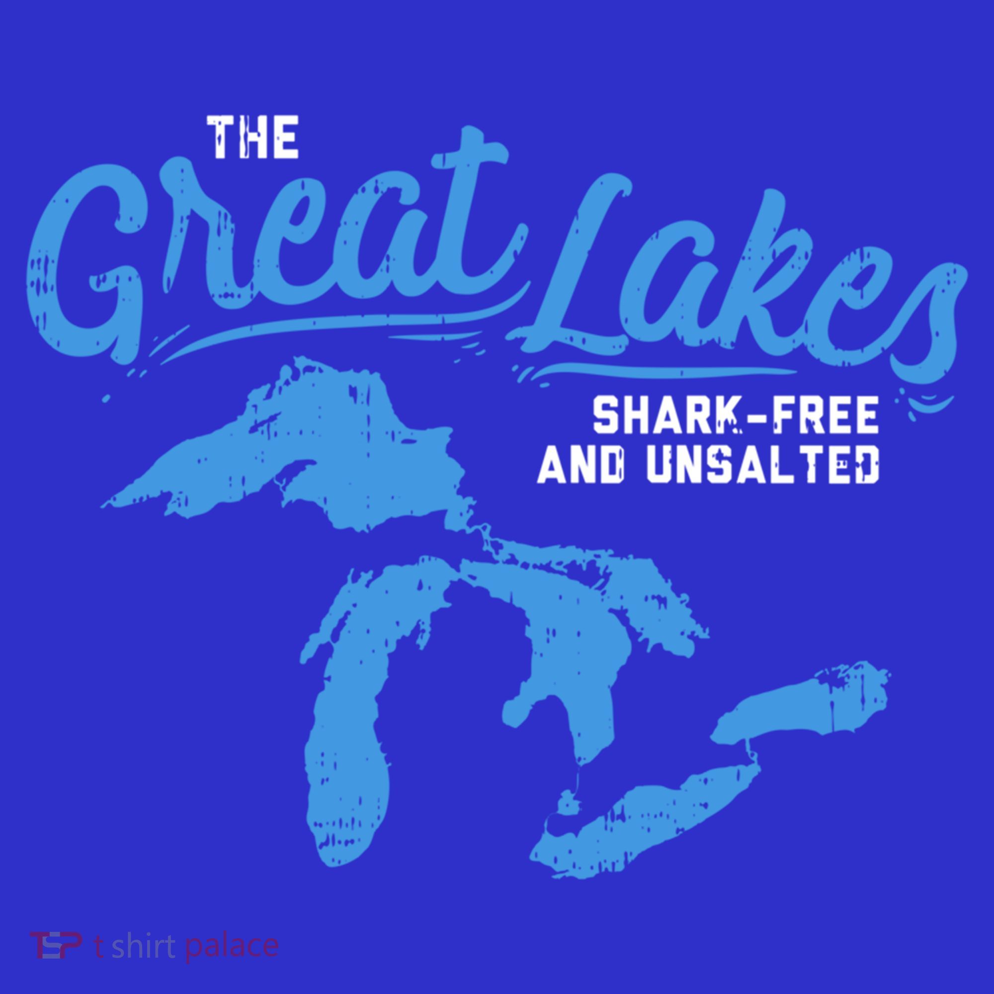 Great Lakes Shark Free And Unsalted Summer Vacation Lake Life Gift Kids Sweatshirt