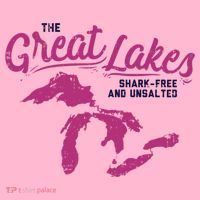 Great Lakes Shark Free And Unsalted Summer Vacation Funny Gift Coaster thumb 2