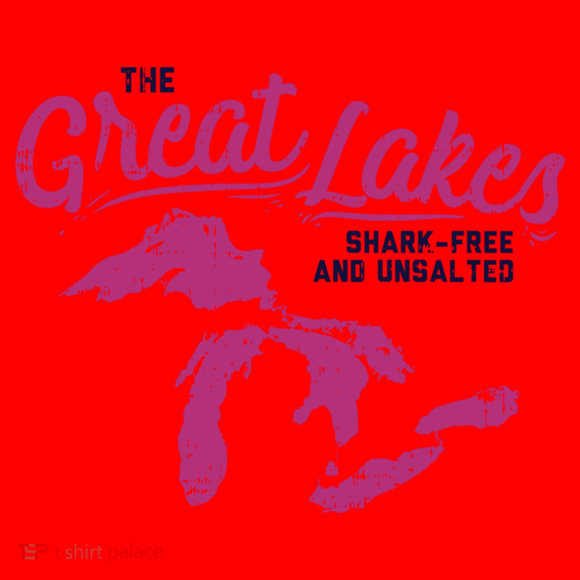 Great Lakes Shark Free And Unsalted Summer Vacation Funny Gift Santa Hat