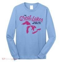 Great Lakes Shark Free And Unsalted Summer Vacation Funny Gift Long Sleeve Shirt thumb 0