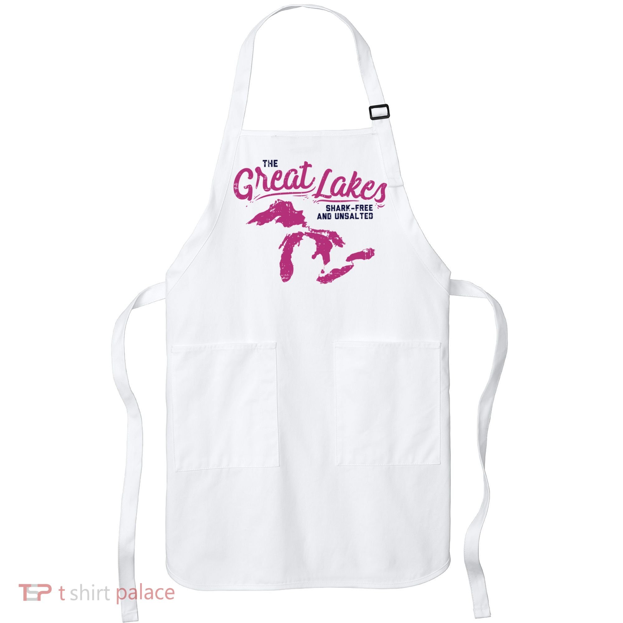Great Lakes Shark Free And Unsalted Summer Vacation Funny Gift Apron