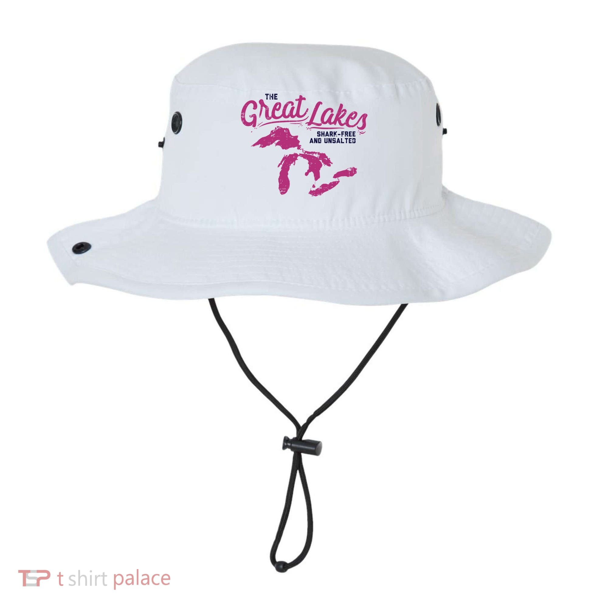 Great Lakes Shark Free And Unsalted Summer Vacation Funny Gift Bucket Hat