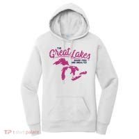 Great Lakes Shark Free And Unsalted Summer Vacation Funny Gift Women's Hoodie thumb 0