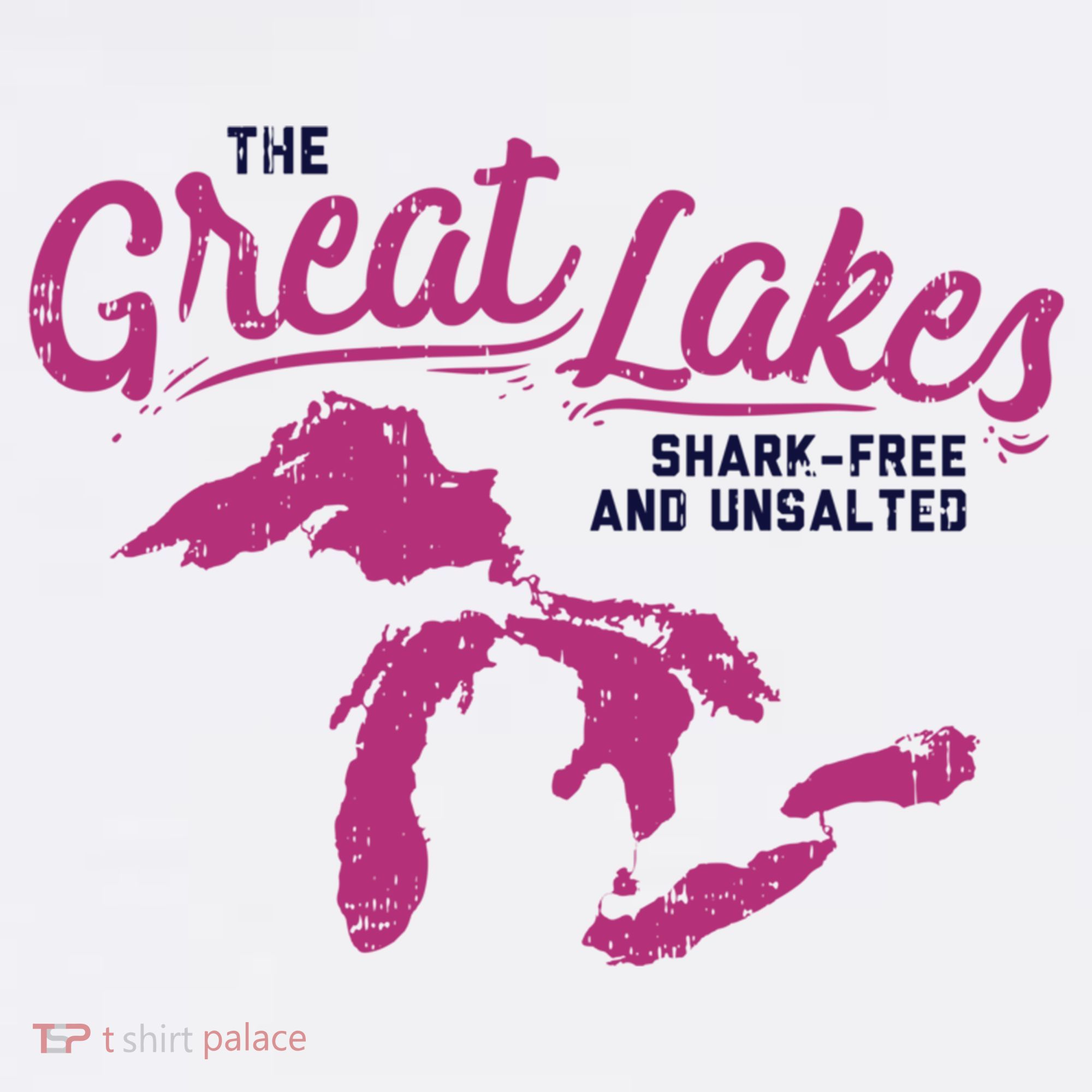 Great Lakes Shark Free And Unsalted Summer Vacation Funny Gift Women's Tank Top
