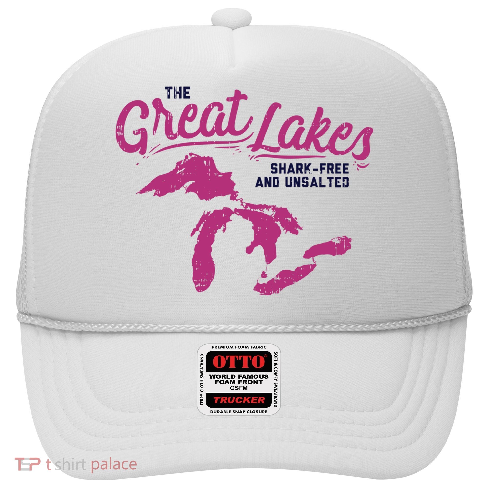 Great Lakes Shark Free And Unsalted Summer Vacation Funny Gift Hat