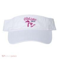 Great Lakes Shark Free And Unsalted Summer Vacation Funny Gift Visor thumb 0