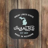Great Lakes State Unsalted Est 1837 Made In Michigan Coaster thumb 0