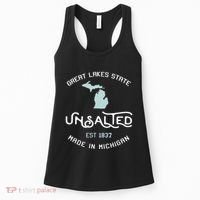 Great Lakes State Unsalted Est 1837 Made In Michigan Women's Tank Top thumb 0