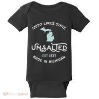 Great Lakes State Unsalted Est 1837 Made In Michigan Baby Bodysuit thumb 0